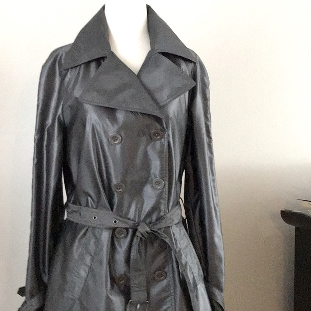 Michael Kors Silvery gray 3/4 length trench coat